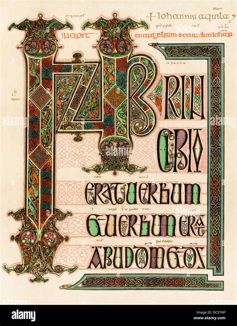 The Lindisfarne Gospels: A Symphony of Spiritually Infused Interlace and Ethereal Manuscript Illumination!